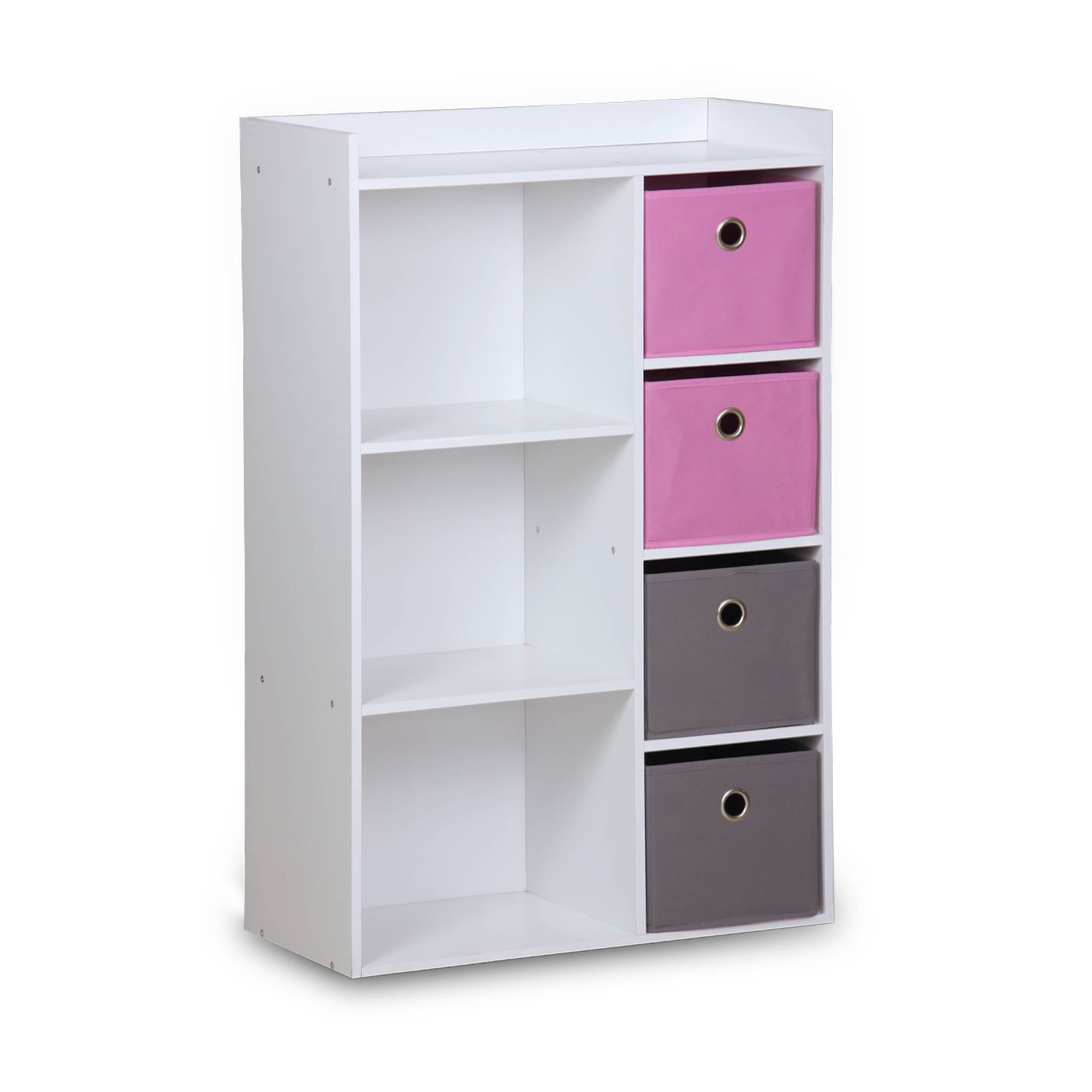 Contenitore per bambini con 4 cestini, rosa