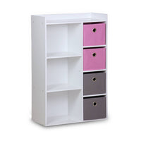 Contenitore per bambini con 4 cestini, rosa