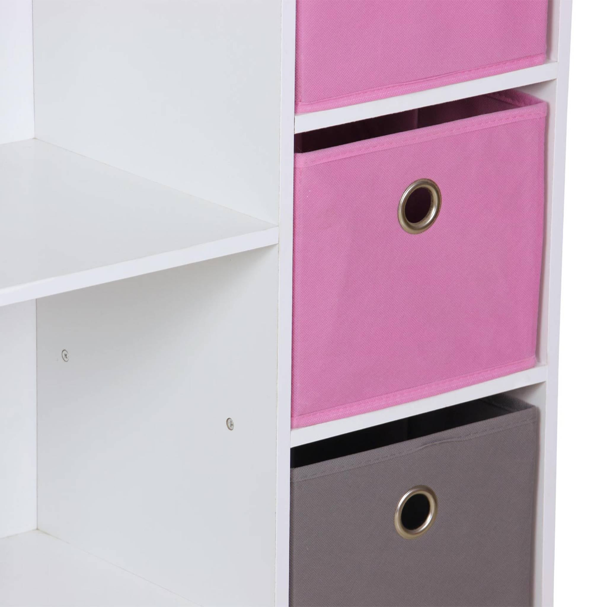 Contenitore per bambini con 4 cestini, rosa