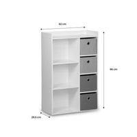 Contenitore per bambini con 4 cestini, rosa