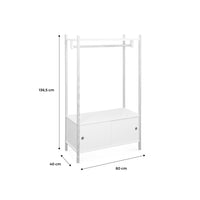 Appendiabiti per bambini in legno con ante scorrevoli, bianco