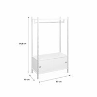 Appendiabiti per bambini in legno con ante scorrevoli, bianco