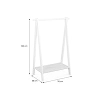 Appendiabiti per bambini in legno dallo stile scandinavo, bianco