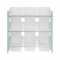 Contenitore per giocattoli con 9 scomparti, verde celadon