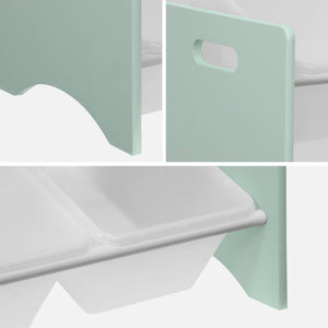 Contenitore per giocattoli con 9 scomparti, verde celadon