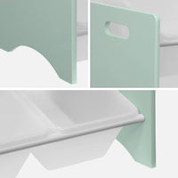 Set di 2 armadi per bambini per giocattoli, verde celadon