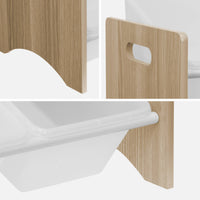 Contenitore per giocattoli con 12 scomparti, marrone naturale