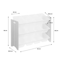 Contenitore per giocattoli con 12 scomparti, marrone naturale