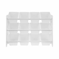 Contenitore per giocattoli con 12 scomparti, bianco