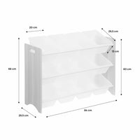 Contenitore per giocattoli con 12 scomparti, bianco