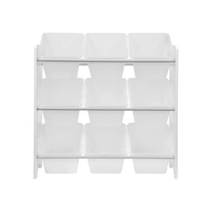 Set di 2 armadi per bambini per giocattoli, bianco