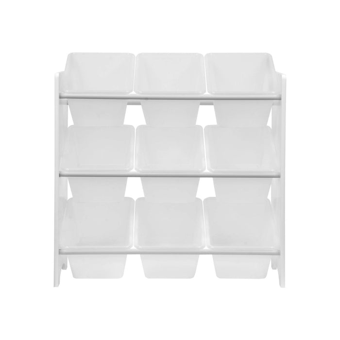 Set di 2 armadi per bambini per giocattoli, bianco