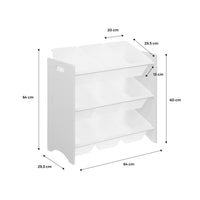 Set di 2 armadi per bambini per giocattoli, bianco