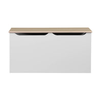 Cassettone per giochi effetto legno bianco, bianco