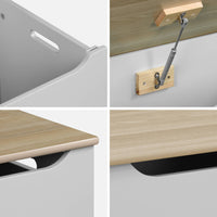 Cassettone per giochi effetto legno bianco, bianco