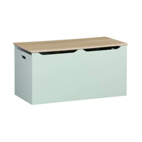 Cassettone per giochi effetto legno bianco, verde celadon