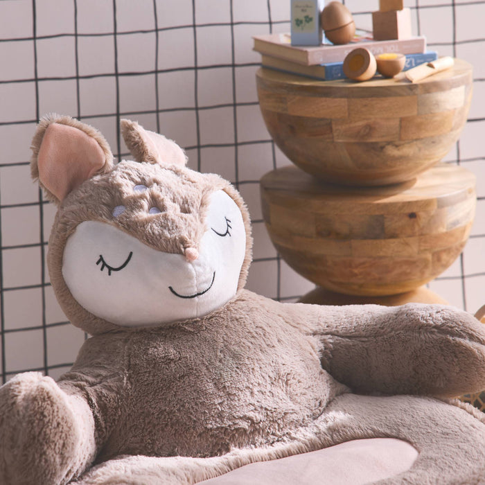 Poltrona cerbiatto per bambini, beige