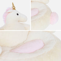Poltrona unicorno per bambini, rosa / bianco