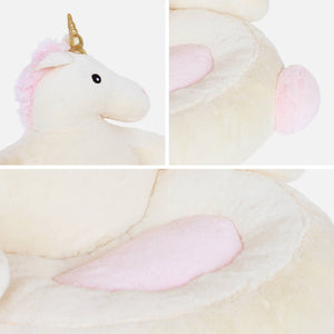Poltrona unicorno per bambini, rosa / bianco