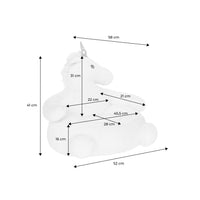 Poltrona unicorno per bambini, rosa / bianco