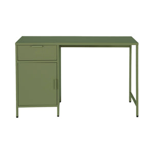 Scrivania per bambini in acciaio laminato, 1 cassetto, verde kaki