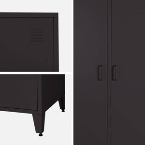 Armadio per camera guardaroba industriale in metallo 2 ante, 4