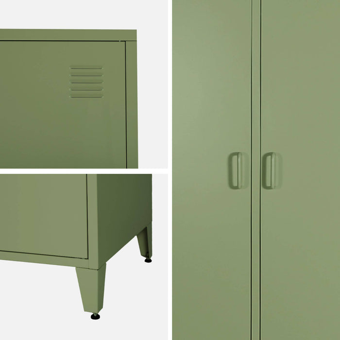 Armadio per camera guardaroba industriale in metallo 2 ante, 4