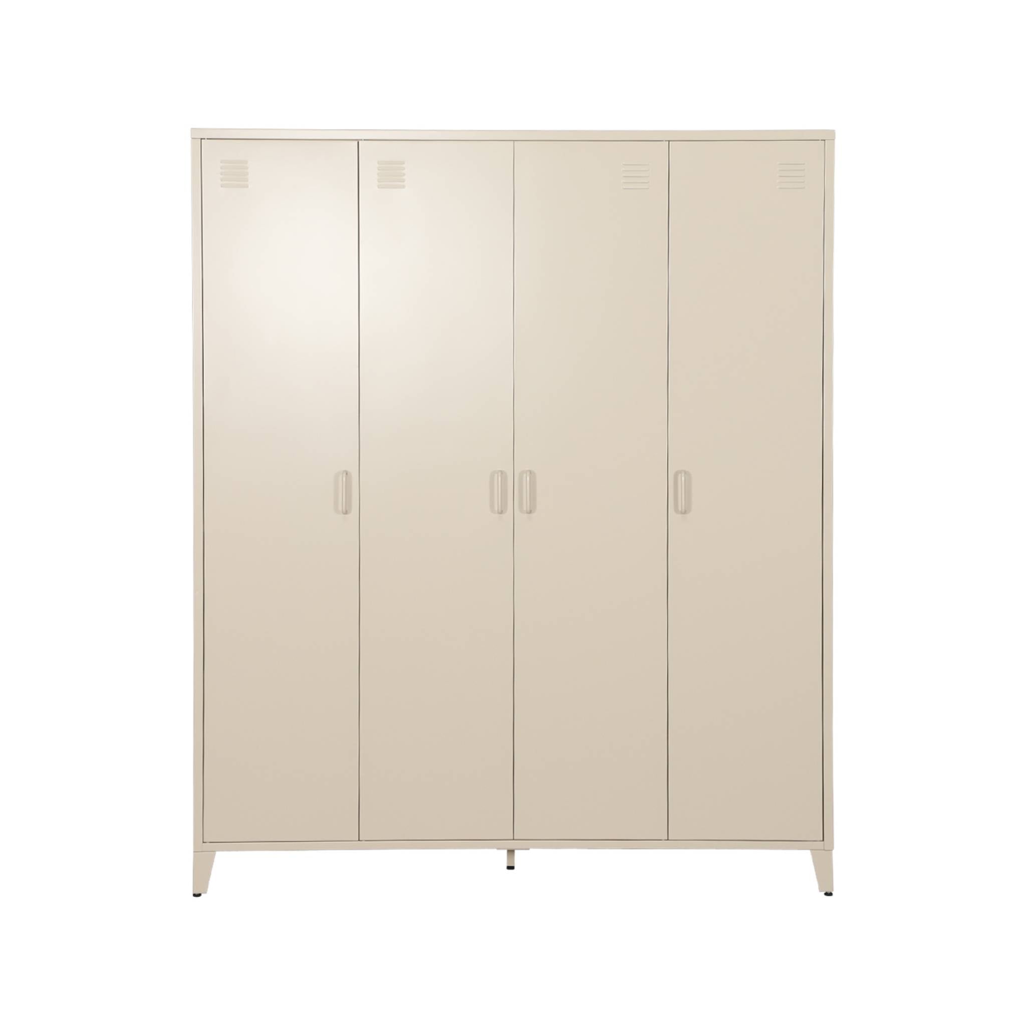 Armadio camera guardaroba industriale in metallo 4 ante, 10 ripiani, 1