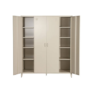 Armadio camera guardaroba industriale in metallo 4 ante, 10 ripiani, 1