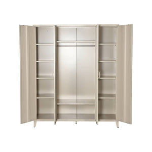 Armadio camera guardaroba industriale in metallo 4 ante, 10 ripiani, 1