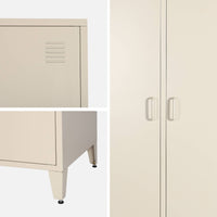 Armadio camera guardaroba industriale in metallo 4 ante, 10 ripiani, 1