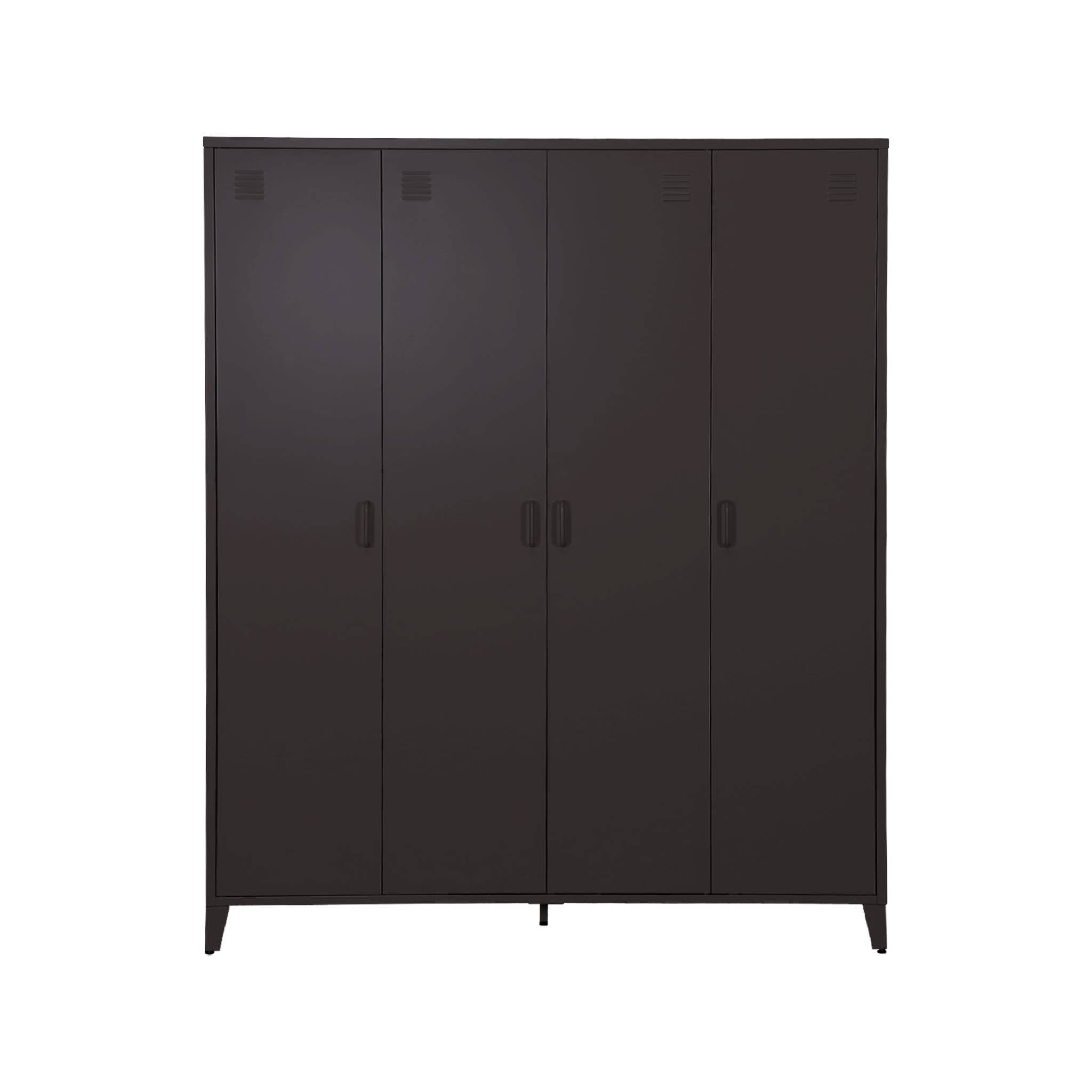 Armadio camera guardaroba industriale in metallo 4 ante, 10 ripiani, 1