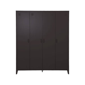 Armadio camera guardaroba industriale in metallo 4 ante, 10 ripiani, 1