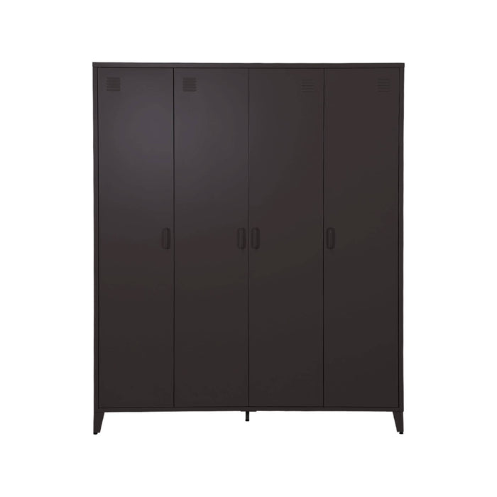 Armadio camera guardaroba industriale in metallo 4 ante, 10 ripiani, 1