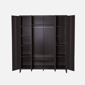 Armadio camera guardaroba industriale in metallo 4 ante, 10 ripiani, 1