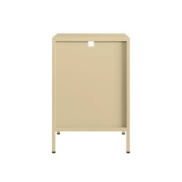 Comodino, tavolino industriale, beige