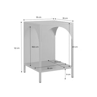 Comodino, tavolino industriale, beige