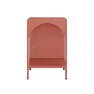 Comodino, tavolino industriale, terracotta