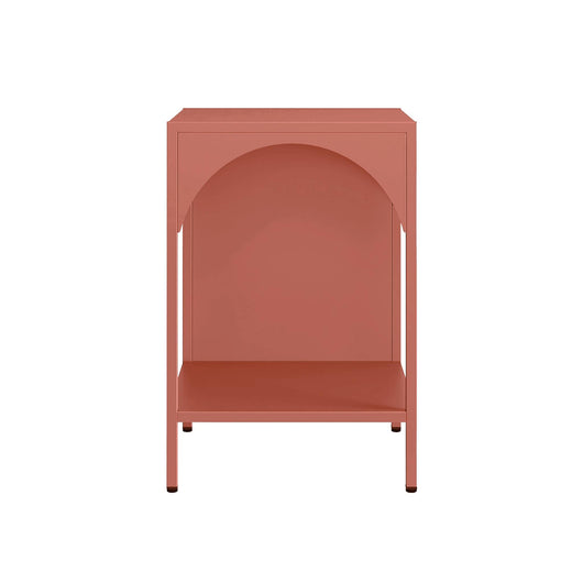 Comodino, tavolino industriale, terracotta