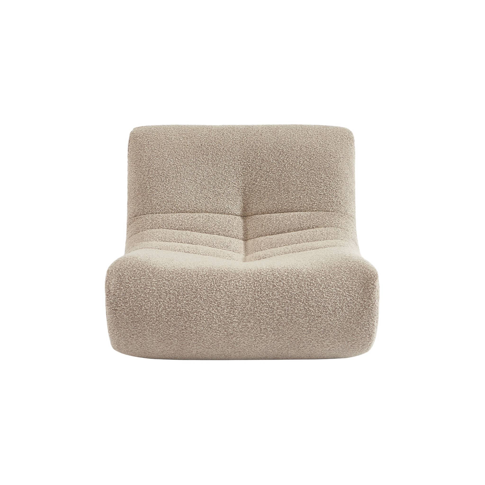 Poltroncina per bambini in bouclé testurizzato 1 posto, beige