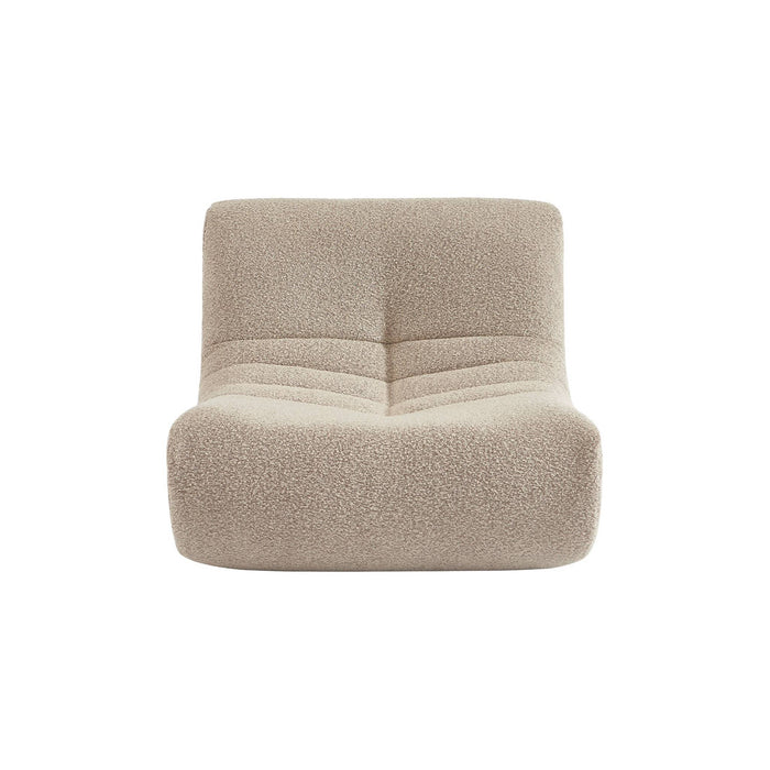 Poltroncina per bambini in bouclé testurizzato 1 posto, beige