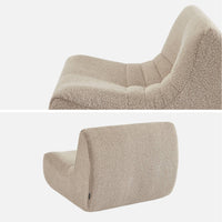 Poltroncina per bambini in bouclé testurizzato 1 posto, beige