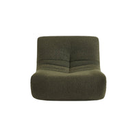 Poltroncina per bambini in bouclé testurizzato 1 posto, verde kaki