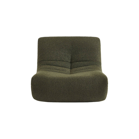 Poltroncina per bambini in bouclé testurizzato 1 posto, verde kaki