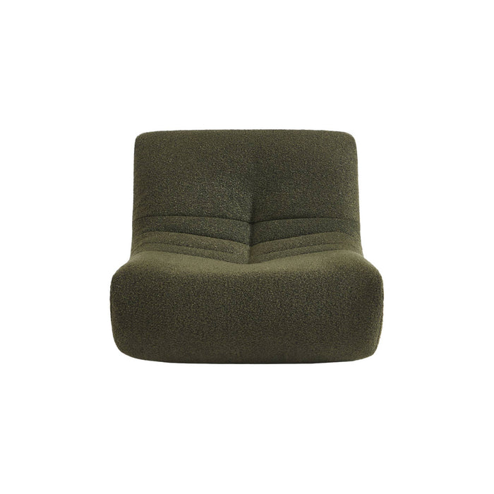 Poltroncina per bambini in bouclé testurizzato 1 posto, verde kaki