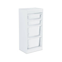 Contenitore per bambini con 4 contenitori, bianco