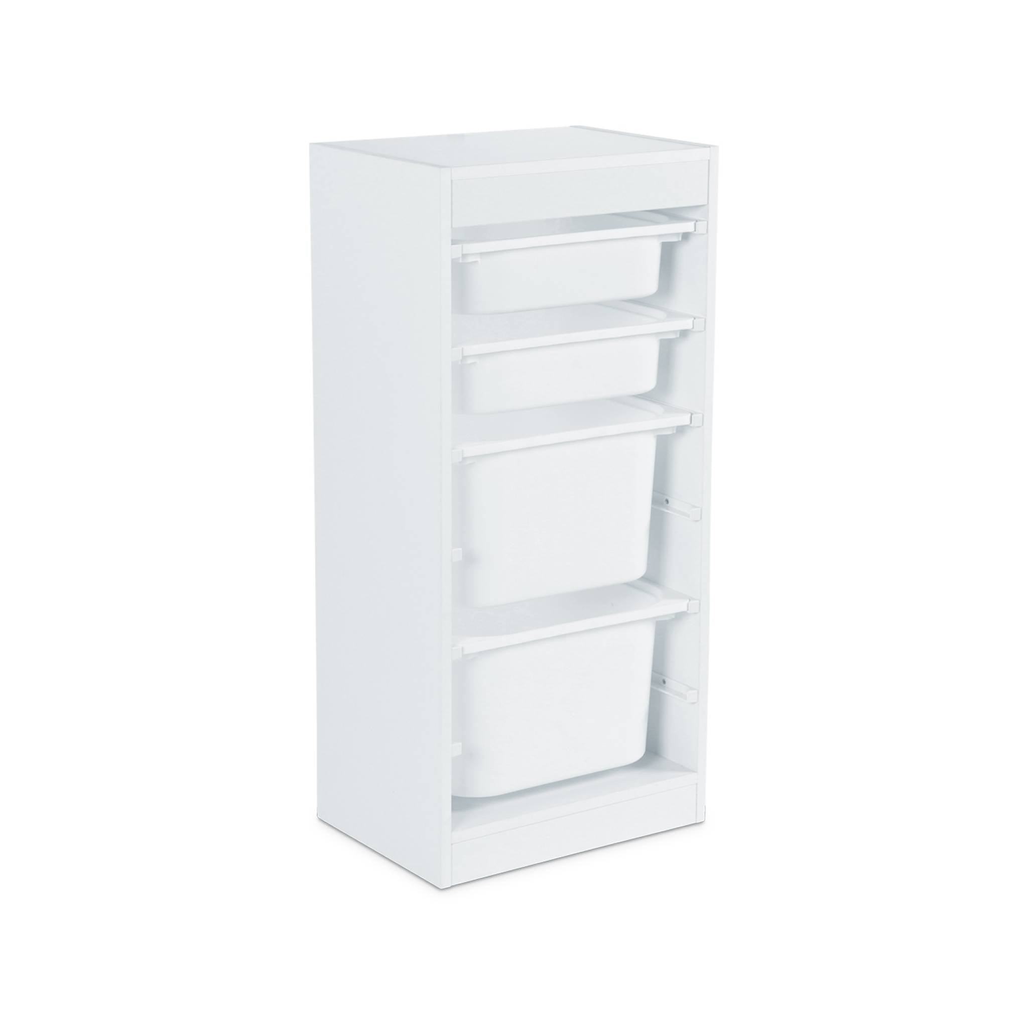 Contenitore per bambini con 4 contenitori, bianco