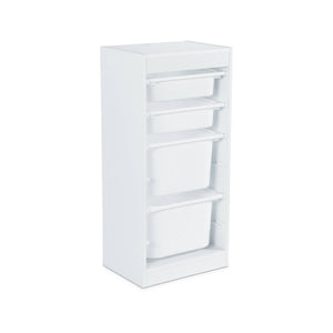 Contenitore per bambini con 4 contenitori, bianco