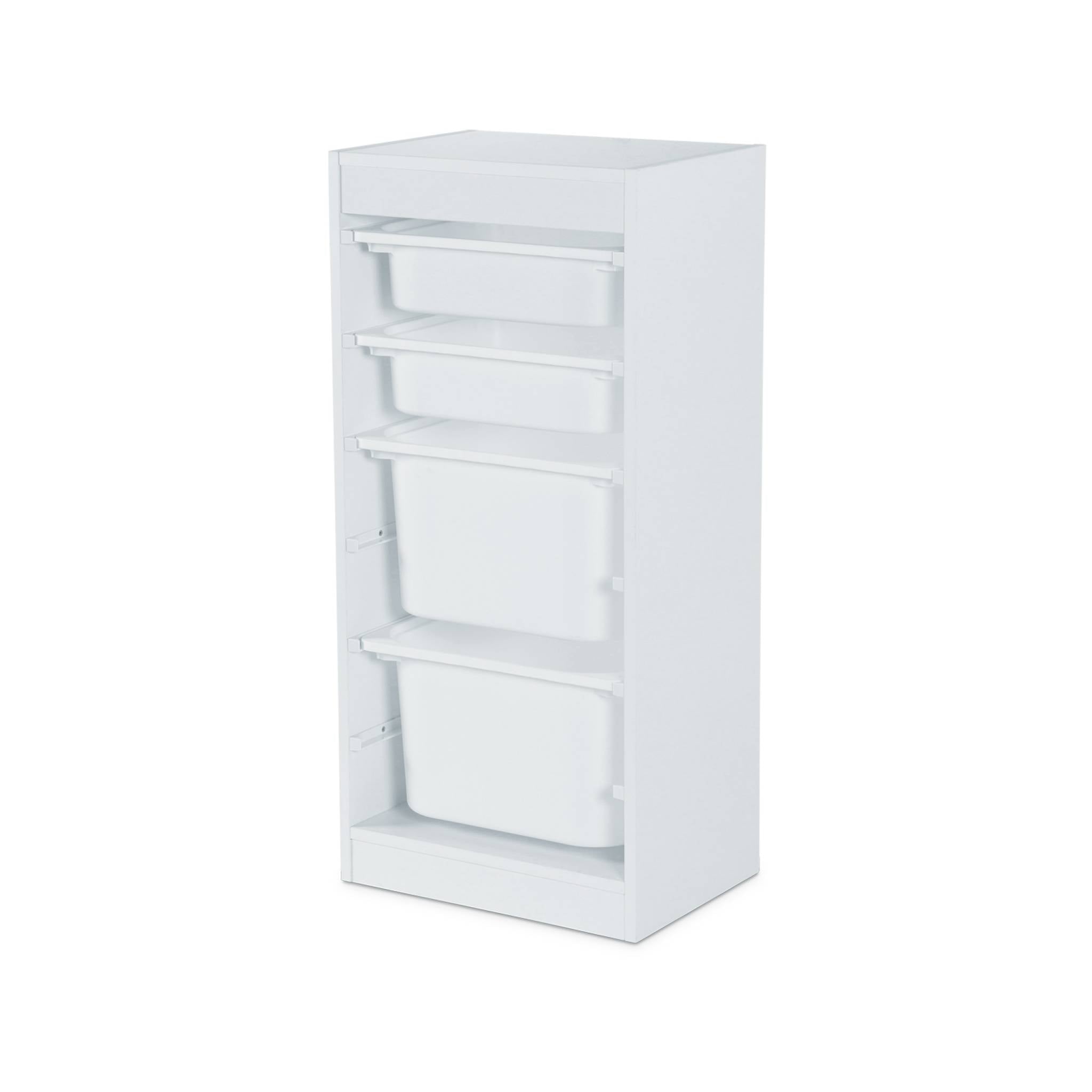 Contenitore per bambini con 4 contenitori, bianco