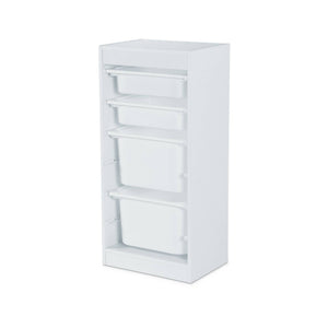 Contenitore per bambini con 4 contenitori, bianco